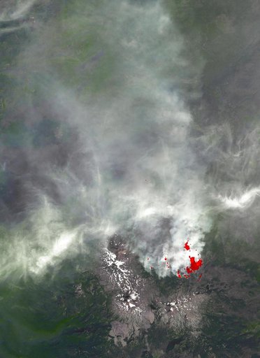 NASA Spacecraft Images Oregon Wildfire