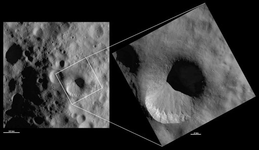 HAMO and LAMO Images of Fabia Crater
