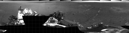 Curiosity First Track Marks on Mars