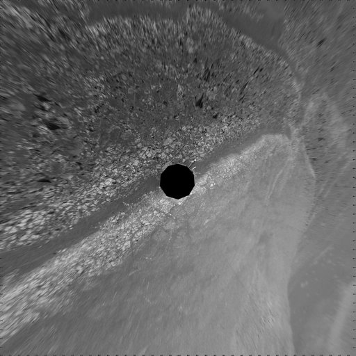 Opportunity Surroundings on 3,000th Sol, Vertical Projection