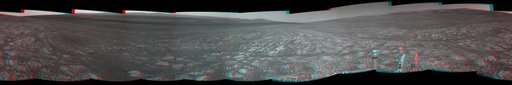 Matijevic Hill on Rim of Mars Endeavour Crater, Stereo View