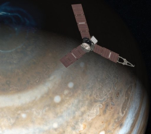 Juno Above Jupiter Pole Artist Concept