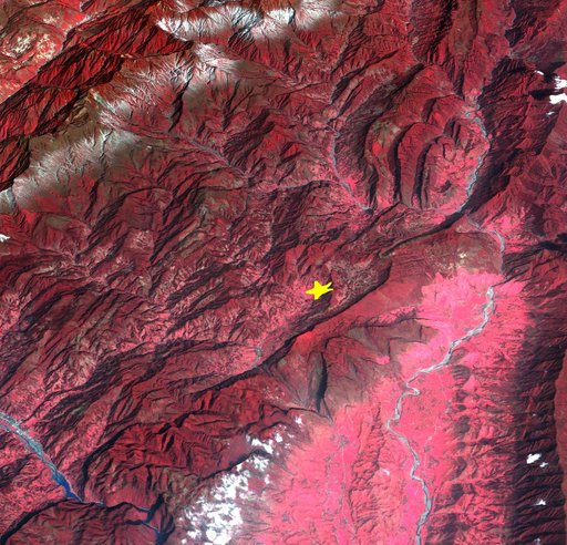 NASA Spacecraft Shows Location of China Quake