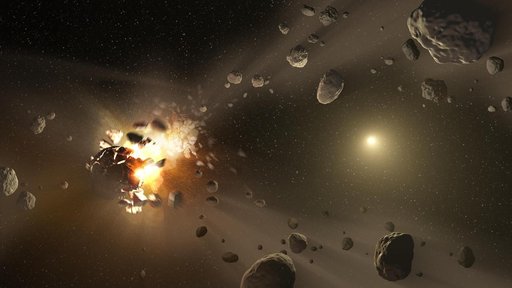 Asteroid Family Shattered Past Artist Concept