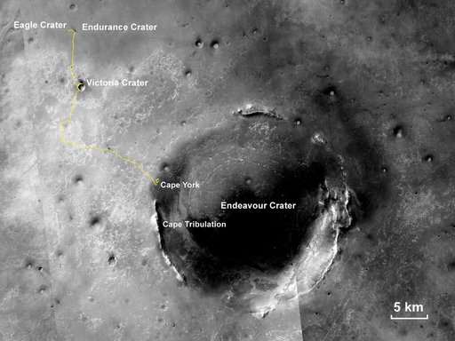 Opportunity Traverse Through 112 Months
