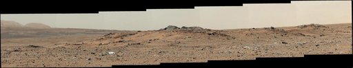Curiosity Sol 343 Vista With Twin Cairns on Route to Mount Sharp