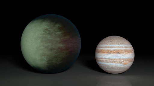 Partially Cloudy Skies on Kepler-7b Artist Concept