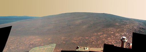 Murray Ridge on Rim of Endeavour Crater on Mars, False Color