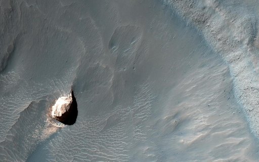 Small Crater within Pollack Crater Containing Light-Toned Material