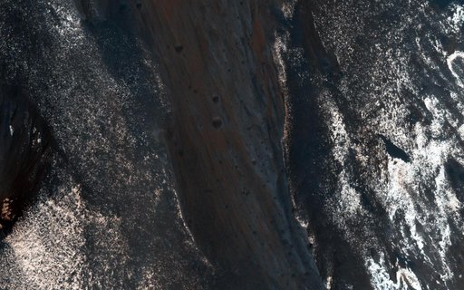 Slope Lineae along Coprates Chasma Ridge