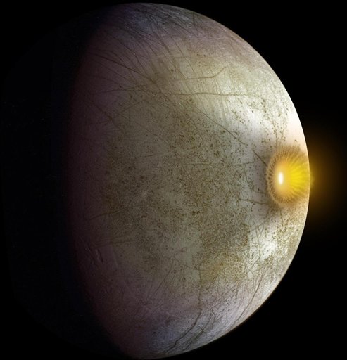 Hit Hard: Possible Collision at Europa Artist Concept