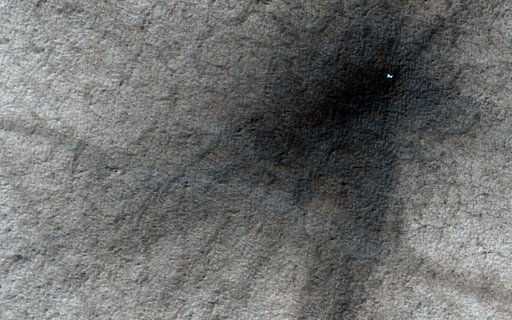 An Icy Crater on Mars