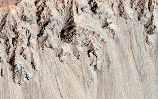 Crater with Debris Aprons in Tyrrhena Terra