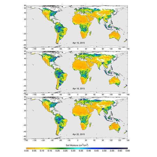SMAP Radiometer Captures Views of Global Soil Moisture