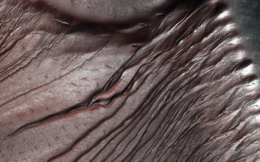 Fall Frost Accumulation on Russell Crater Dunes