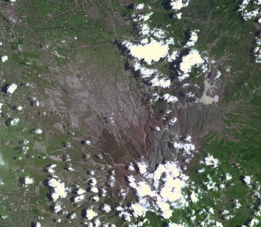 Ashy Aftermath of Indonesian Volcano Eruption seen by NASA Spacecraft