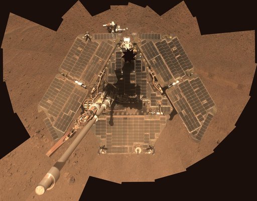 Self-Portrait by Freshly Cleaned Opportunity Mars Rover in March 2014