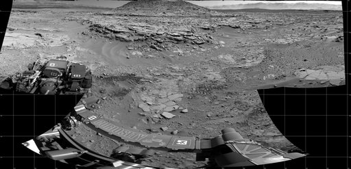 Mount Remarkable and Surrounding Outcrops at Mars Rover Waypoint