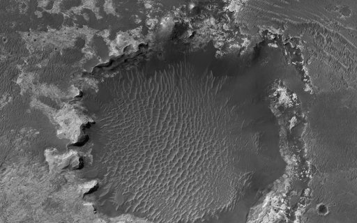 A Crater Straddling Two Terrain Units