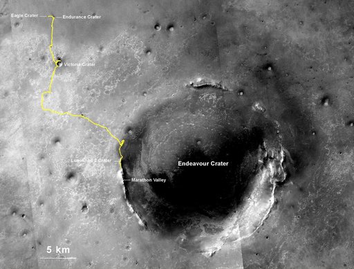 Opportunity Journey Exceeds 25 Miles