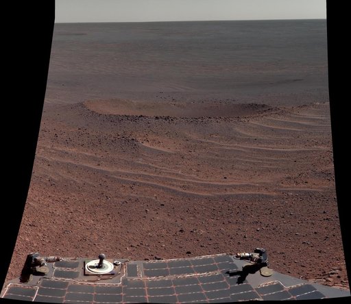 Lunokhod 2 Crater on Mars False Color