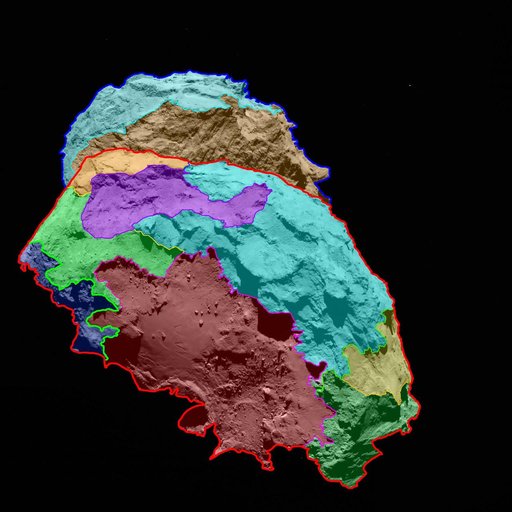 Distinct Terrains on Rosetta Comet