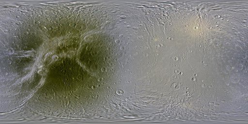Color Maps of Dione - 2014
