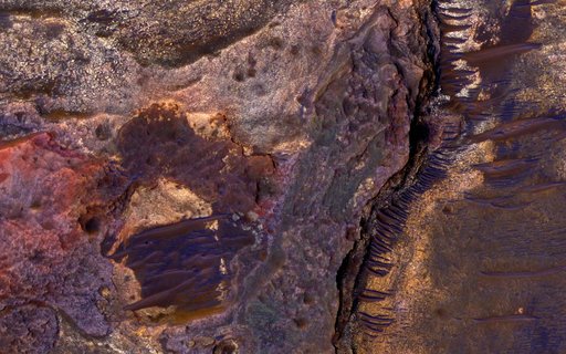 Sedimentary Rock Layers on a Crater Floor