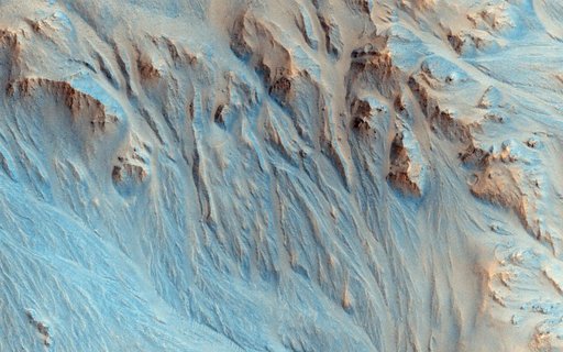Alluvial Fans in Mojave Crater