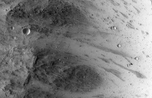 An Irregular, Upright Boulder on Mars