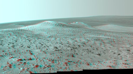 Opportunity Northward View of Wdowiak Ridge Stereo