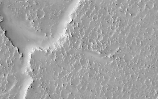 Overlapping Lobate Lava Flows in Daedalia Planum