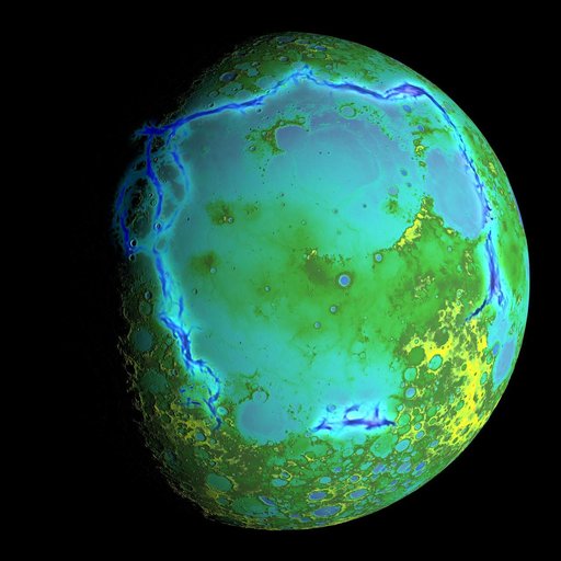 Gravity Gradients Frame Oceanus Procellarum
