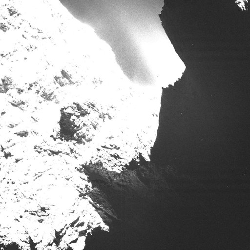 Dark Side of Comet 67P/Churyumov-Gerasimenko Saturated
