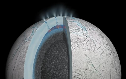 Enceladus: Possible Hydrothermal Activity Artist Concept
