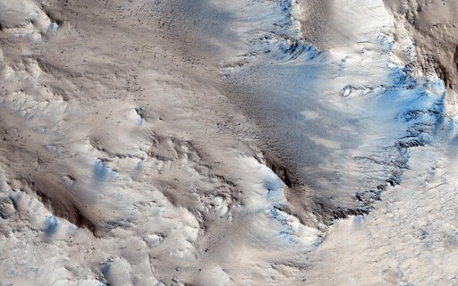 Sedimentary Fans North of Mojave Crater