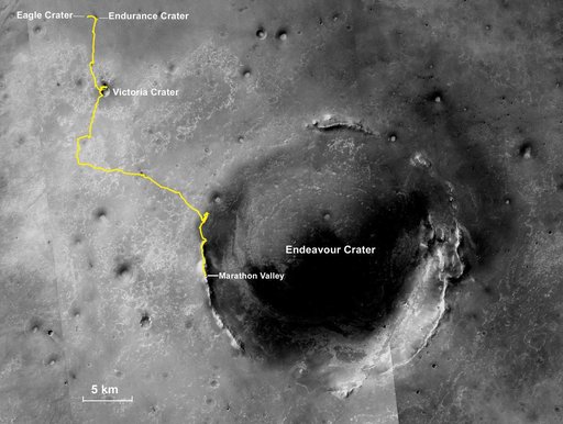 Opportunity Rover Full Marathon-Length Traverse