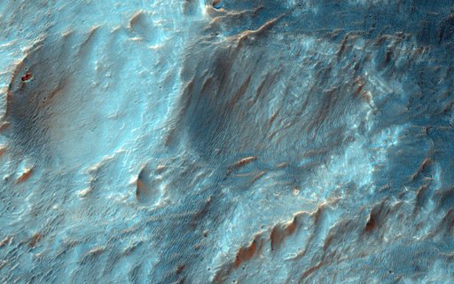 Fan-Shaped Deposits in Bigbee Crater