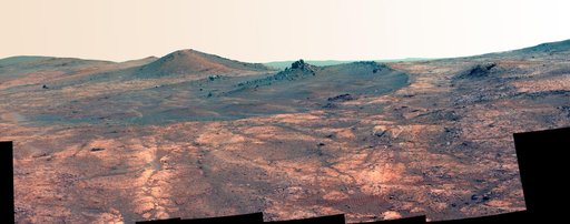 Rock Spire in Spirit of St. Louis Crater on Mars False Color