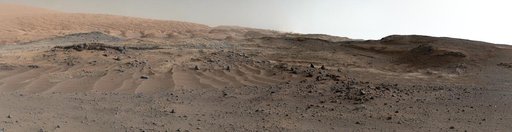Curiosity Rover View of Alluring Martian Geology Ahead