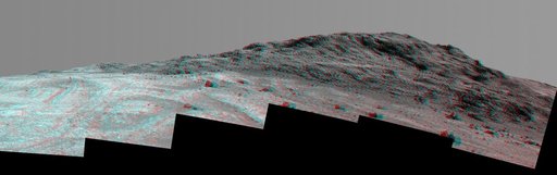 Hinners Point Above Floor of Marathon Valley on Mars Stereo