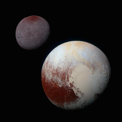 Charon and Pluto: Strikingly Different Worlds