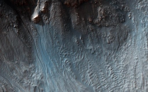 Gullies in a Central Pit Crater