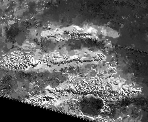 Radar View of Titan Tallest Mountains
