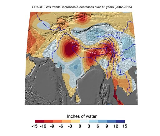Cumulative Total India Freshwater Losses as Seen by NASA GRACE, 2002-15