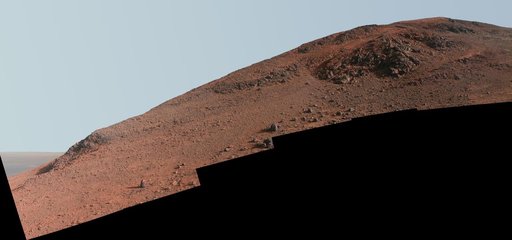 Steep Knudsen Ridge Along Marathon Valley on Mars Enhanced Color