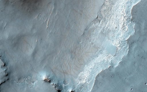 Bedrock Exposures on the Floor of Bakhuysen Crater