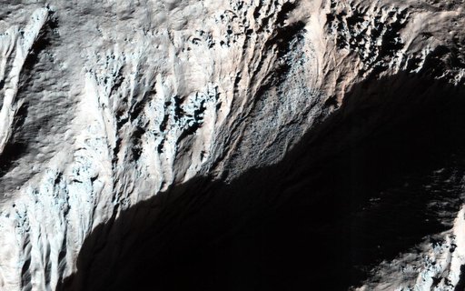 Gullies with Dramatic Lighting