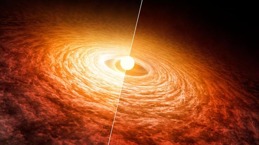 Dimming of FU Orionis (Artist Concept)