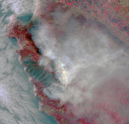 Destructive Wildfire Near Big Sur, California Captured NASA Terra Satellite